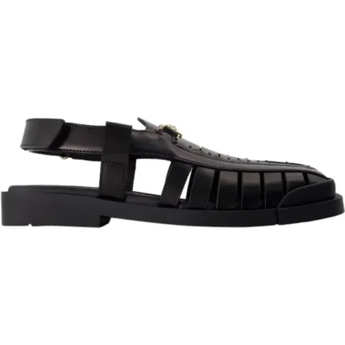 Leather flats , female, Sizes: 8 UK - Versace - Modalova