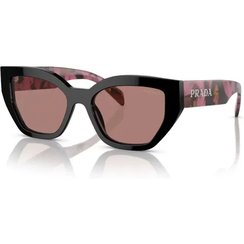 Mahogany Sunglasses with Light Lenses , female, Sizes: 53 MM - Prada - Modalova