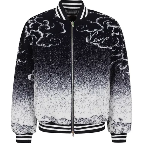 Bomber Jackets, male, , Size: M Multicolour Bomber Jacket Cloud Tiger Detail - Kenzo - Modalova