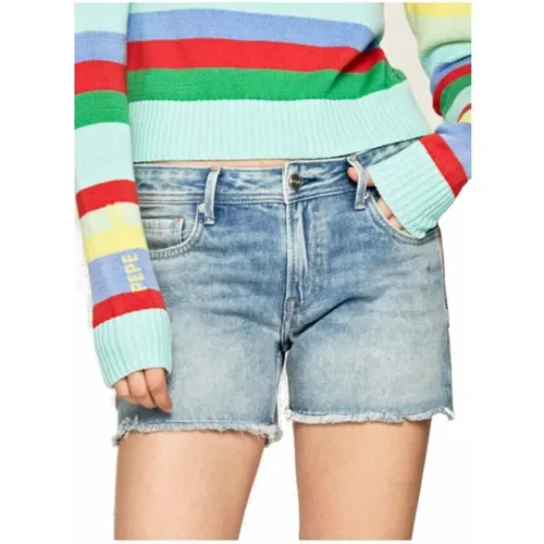 Shorts Bordados Trasher Rainbow , female, Sizes: W24 - Pepe Jeans - Modalova