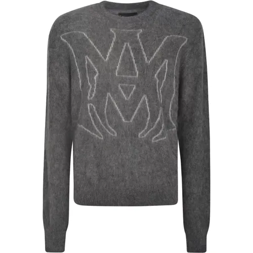 Grey Logo Jacquard Sweatshirt , male, Sizes: M, S - Amiri - Modalova