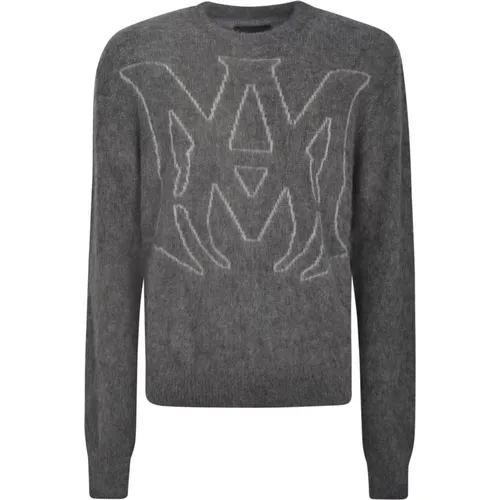 Grey Logo Jacquard Sweatshirt , male, Sizes: S - Amiri - Modalova