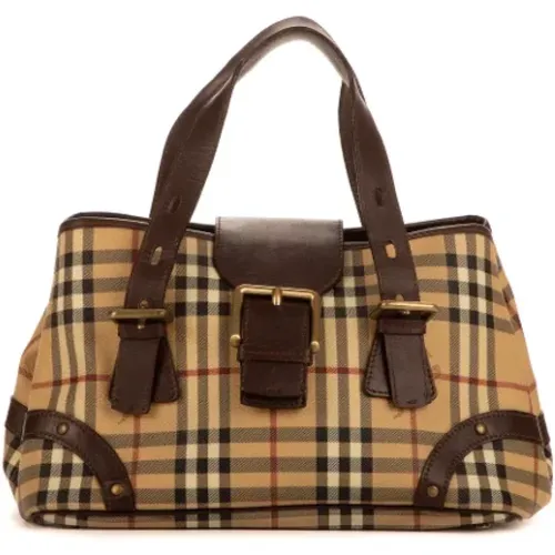 Pre-owned Tote Bags, female, , Size: ONE SIZE Pre-owned Coated canvas totes - Burberry Vintage - Modalova