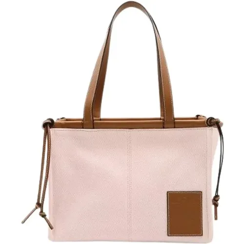 Pre-owned Tote Bags, female, , Size: ONE SIZE Pre-owned Canvas Shoulder Bag - Loewe Pre-owned - Modalova