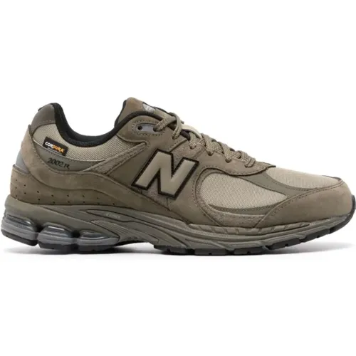 Grüne Sneakers Mesh Wildleder Lederbesatz , Herren, Größe: 44 EU - New Balance - Modalova