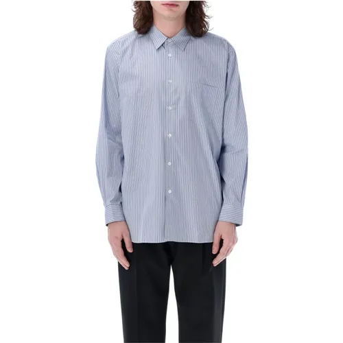 Striped Navy Shirt , male, Sizes: L, XL - Comme des Garçons - Modalova