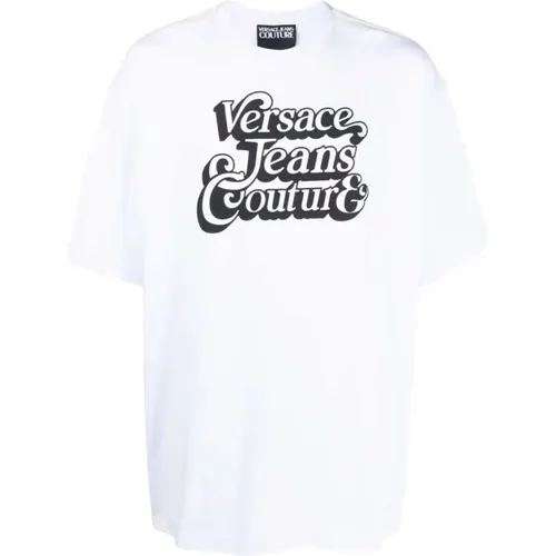 Logo Print T-Shirt , male, Sizes: S - Versace Jeans Couture - Modalova