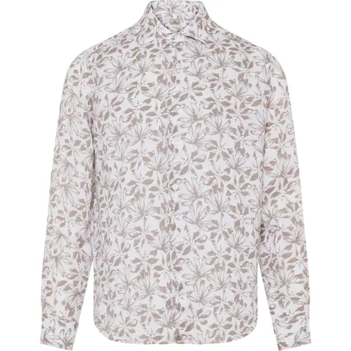 Floral linen shirt , male, Sizes: 2XL, XL - Sonrisa - Modalova