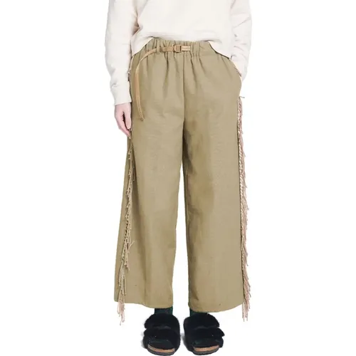 Trousers , female, Sizes: M - White Sand - Modalova