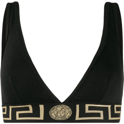 Luxuriöse schwarze Damenunterwäsche , Damen, Größe: L - Versace - Modalova