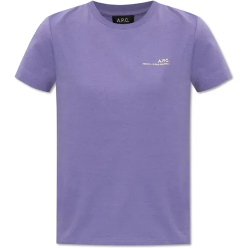 ‘Overdye’ T-Shirt mit Logo , Damen, Größe: XS - A.p.c. - Modalova