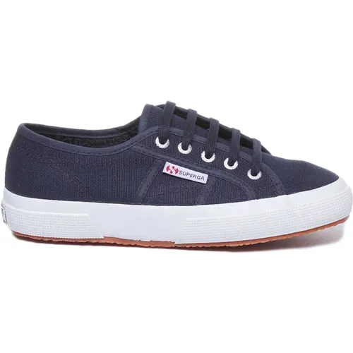 Canvas Lace-Up Trainers in Navy , male, Sizes: 7 UK, 3 1/2 UK, 6 UK - Superga - Modalova