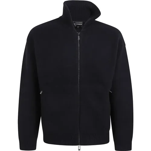 Blauer Pullover Aw24 Herrenmode - Emporio Armani - Modalova