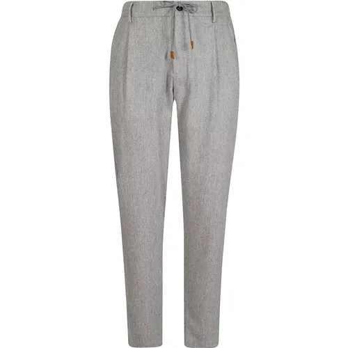 Luxurious Grey Wool Cashmere Trousers , male, Sizes: W36, W30 - Eleventy - Modalova