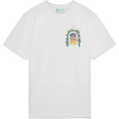 Aenida Weißes Kunstwerk T-Shirt , Herren, Größe: 2XL - Casablanca - Modalova