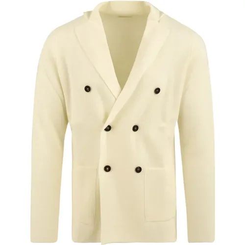 Blazers, male, , Size: L Men's Jackets White Model Rjmldpt - Filippo De Laurentiis - Modalova