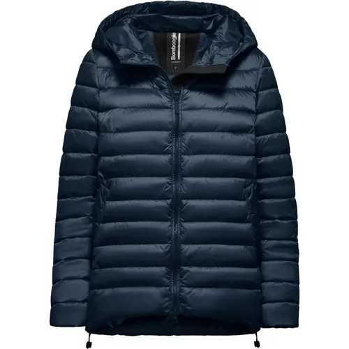 Shiny Nylon Hooded Padded Jacket , female, Sizes: 3XL, 2XL - BomBoogie - Modalova