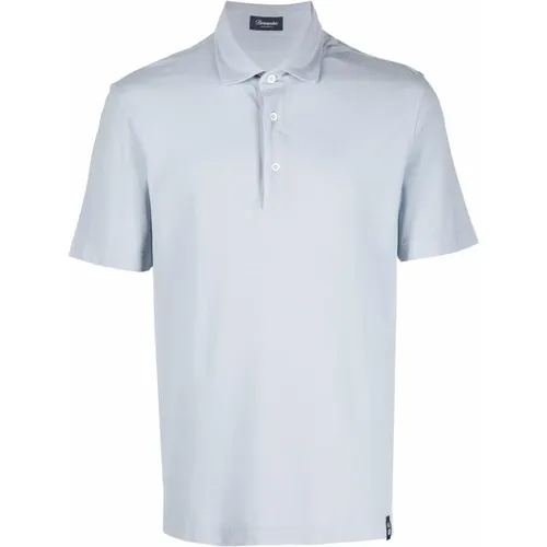 Polo Shirts, male, , Size: L Cotton Polo Shirt Mini Logo - Drumohr - Modalova