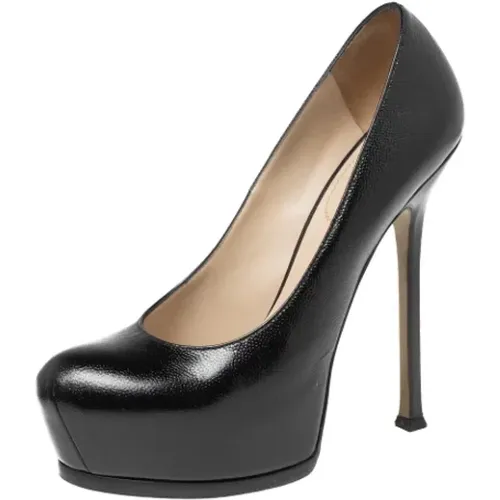 Pre-owned Leather heels , female, Sizes: 7 UK - Yves Saint Laurent Vintage - Modalova