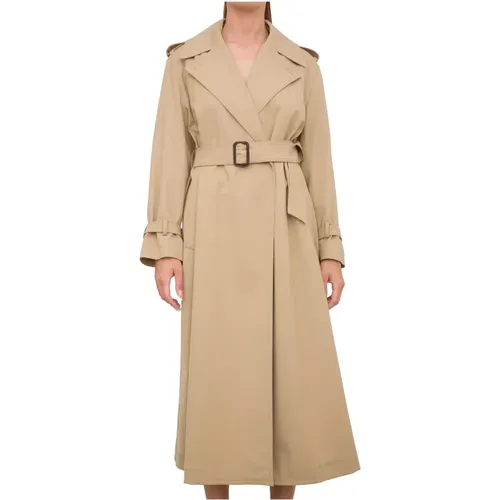 Luxuriöser Wollmischung Trenchcoat , Damen, Größe: XL - Max Mara - Modalova