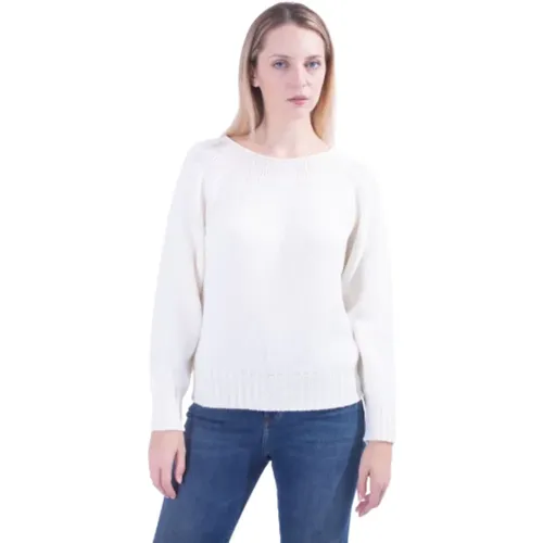 Weiter Rundhalsausschnitt Merinowollpullover , Damen, Größe: XL - Liviana Conti - Modalova