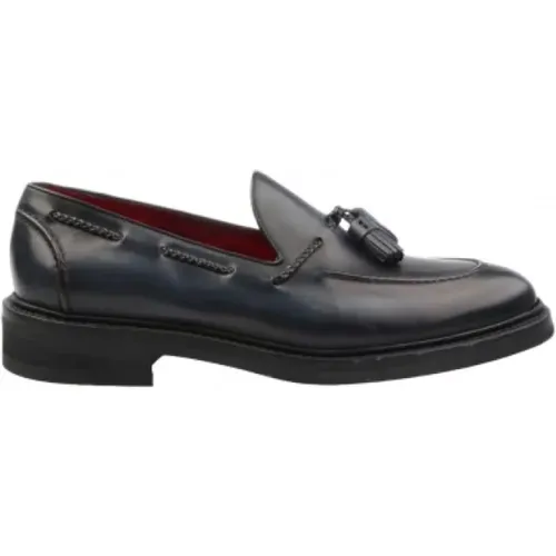 Leather Loafer with Tassels and Woven Detail , male, Sizes: 7 UK, 7 1/2 UK - Barrett - Modalova