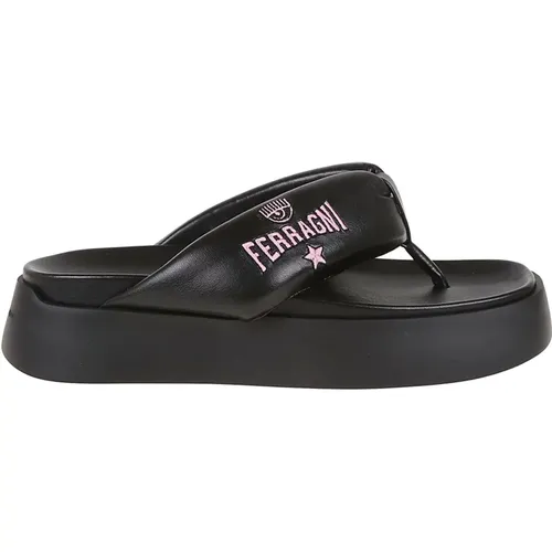 Flip Flops, female, , Size: 11 US Platform Flip Flop - Chiara Ferragni Collection - Modalova