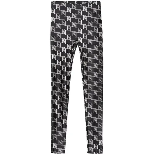 And Butter Logo Leggings , female, Sizes: L, XS - Elisabetta Franchi - Modalova