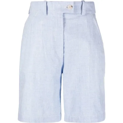 Blaue Leinen-Casual-Shorts , Damen, Größe: XS - Kenzo - Modalova