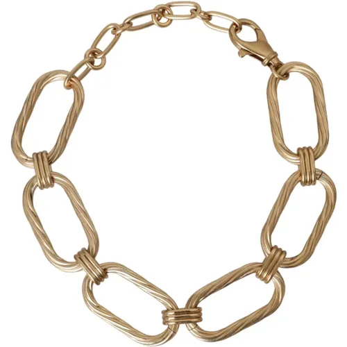 Gold Tone Link Chain Necklace Jewelry , female, Sizes: ONE SIZE - Dolce & Gabbana - Modalova