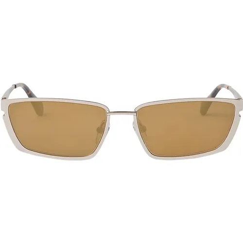 Richfield Cat-Eye Sunglasses , unisex, Sizes: 56 MM - Off White - Modalova