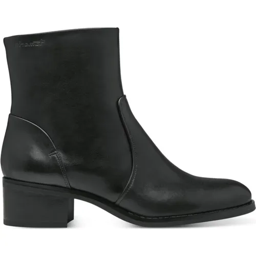 Elegante schwarze Stiefeletten , Damen, Größe: 37 EU - tamaris - Modalova