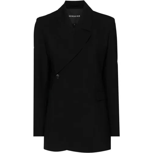 Blazers, female, , Size: M Midnight Pinstripe Jacket - Birgitte Herskind - Modalova