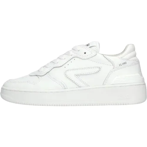 Retro Weiße Basketball Sneakers , Damen, Größe: 36 EU - Hub - Modalova