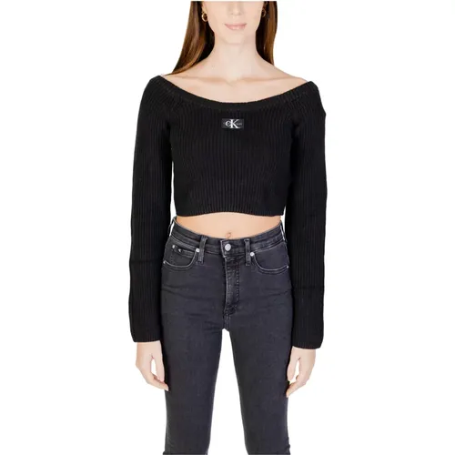 Womens Sweater Spring/Summer Transitional Cotton , female, Sizes: M, L, XS, S - Calvin Klein Jeans - Modalova