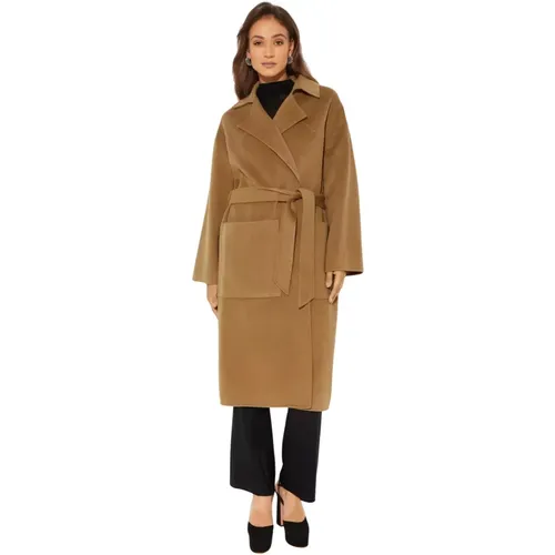 Khaki Wolltrenchcoat mit Gürtel - Nanushka - Modalova