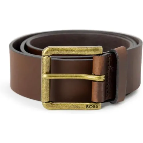 Belts, male, , Size: 85 CM Leather Belt for Men - Hugo Boss - Modalova