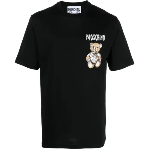 T-shirts and Polos , male, Sizes: M, 2XL, L, XL - Moschino - Modalova