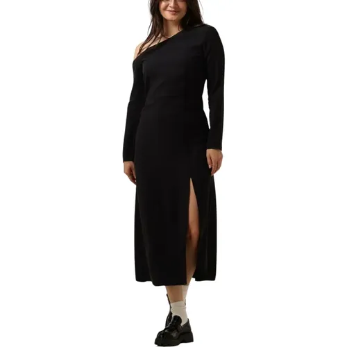 Schwarzes Midi-Kleid Fanyamd Long , Damen, Größe: XS - Modström - Modalova