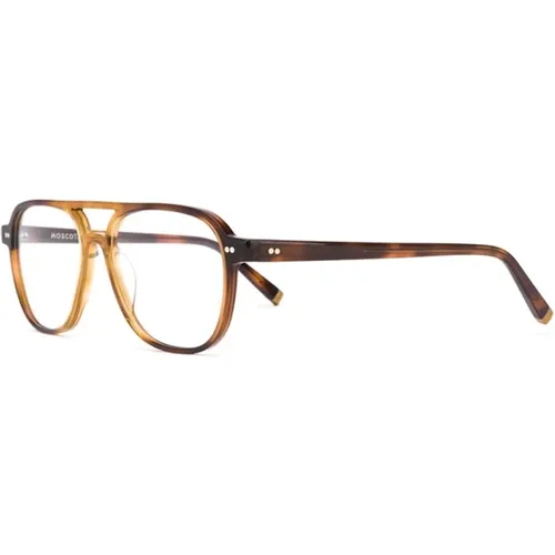 Glasses, male, , Size: 55 MM Stylish Tobacco Optical Frame - Moscot - Modalova