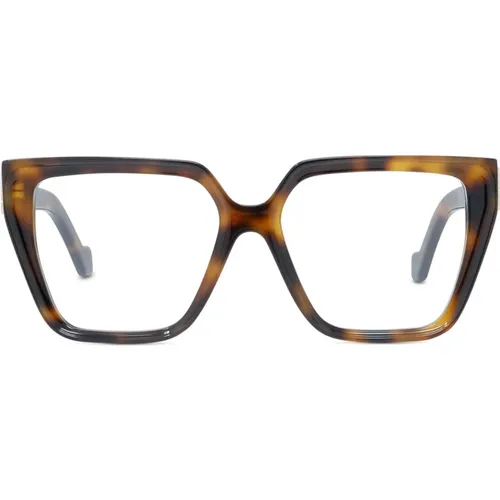 Dunkel Havana Quadratische Brille , Damen, Größe: ONE Size - Loewe - Modalova