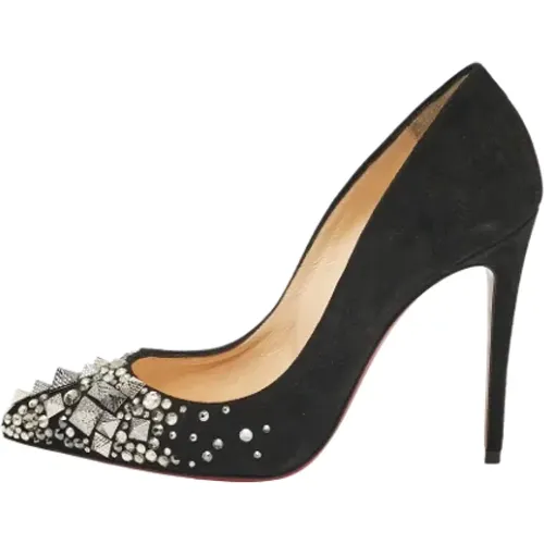 Pre-owned Pumps, female, , Size: 5 US Pre-owned Suede heels - Christian Louboutin Pre-owned - Modalova