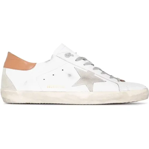 Sneakers, male, , Size: 6 US Distressed Leather Low-Top Sneakers - Golden Goose - Modalova