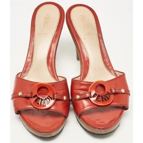 Pre-owned Fabric sandals , female, Sizes: 4 1/2 UK - Fendi Vintage - Modalova