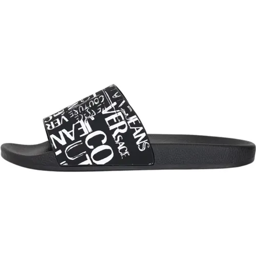 Rubber Sliders for Men , male, Sizes: 5 UK, 7 UK - Versace Jeans Couture - Modalova