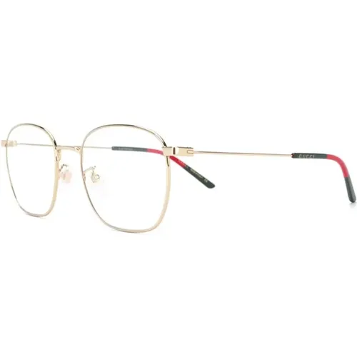 Glasses, male, , Size: 54 MM Gold Optical Frame with Accessories - Gucci - Modalova