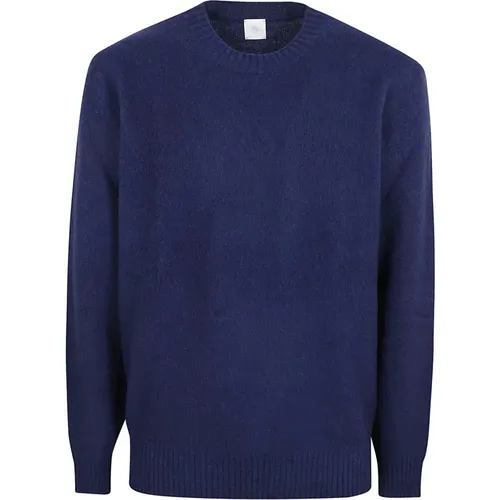 Blaue Crew-Neck Pullover , Herren, Größe: L - Eleventy - Modalova