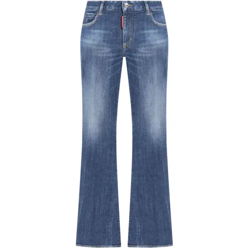 Marineblaue 5-Pocket-Hose , Damen, Größe: M - Dsquared2 - Modalova