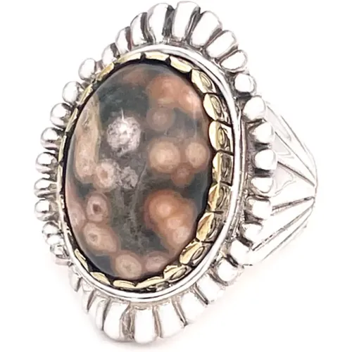 Rings, unisex, , Size: 58 MM Ocean Jasper Silver Ring - Jalan Jalan - Modalova