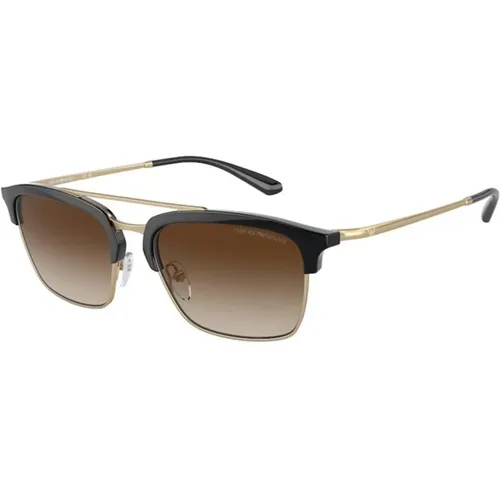 Brown Gradient Sunglasses , male, Sizes: 55 MM - Emporio Armani - Modalova